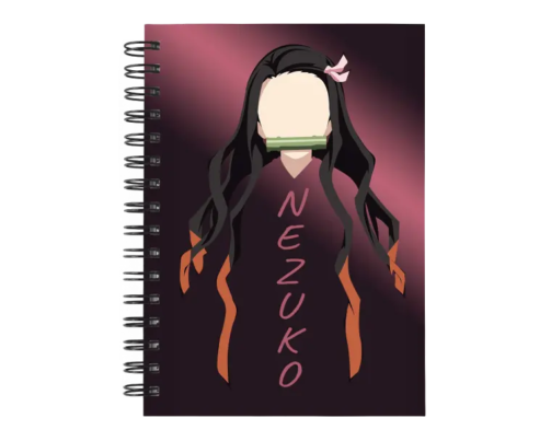 Cuaderno Nezuko Kamado personalizado M11 en tamaño A5 con tapas duras y hojas a elección