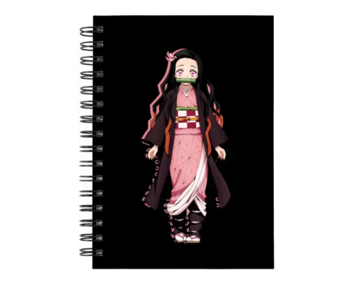 Cuaderno Nezuko Kamado personalizado M13 en tamaño A5 con tapas duras y hojas a elección