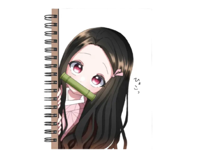 Cuaderno Nezuko Kamado personalizado M14 en tamaño A5 con tapas duras y hojas a elección