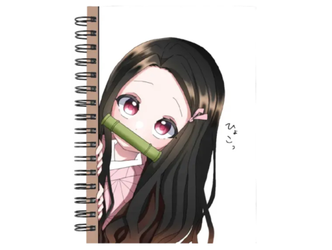 Cuaderno Nezuko Kamado personalizado M14 en tamaño A5 con tapas duras y hojas a elección