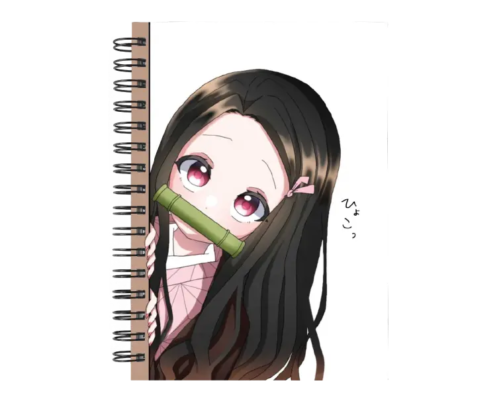 Cuaderno Nezuko Kamado personalizado M14 en tamaño A5 con tapas duras y hojas a elección