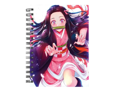 Cuaderno Nezuko Kamado personalizado M15 en tamaño A5 con tapas duras y hojas a elección