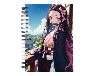 Cuaderno Nezuko Kamado personalizado M16 en tamaño A5 con tapas duras y hojas a elección
