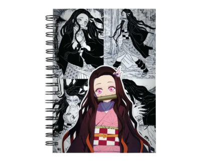 Cuaderno Nezuko Kamado personalizado M18 en tamaño A5 con tapas duras y hojas a elección