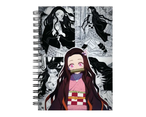 Cuaderno Nezuko Kamado personalizado M18 en tamaño A5 con tapas duras y hojas a elección
