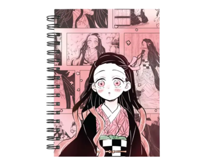 Cuaderno Nezuko Kamado personalizado M19 en tamaño A5 con tapas duras y hojas a elección