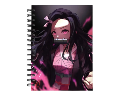 Cuaderno Nezuko Kamado personalizado M20 en tamaño A5 con tapas duras y hojas a elección