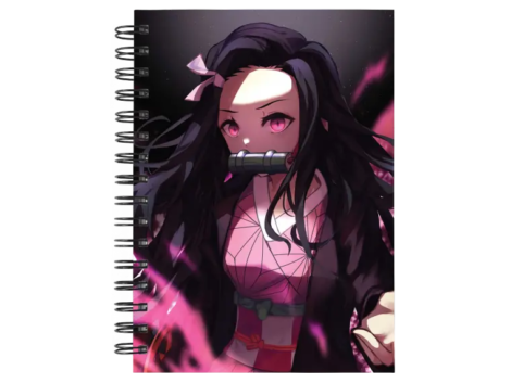 Cuaderno Nezuko Kamado personalizado M20 en tamaño A5 con tapas duras y hojas a elección