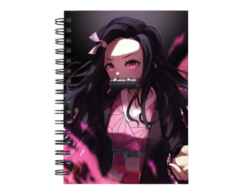 Cuaderno Nezuko Kamado personalizado M20 en tamaño A5 con tapas duras y hojas a elección