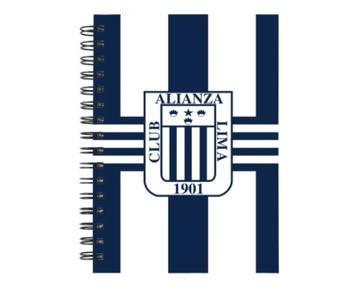 Cuaderno Alianza Lima personalizado M01 en tamaño A5 con tapas duras y hojas a elección