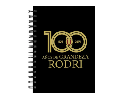 Cuaderno Universitario de Deportes Centenario en tamaño A5 con tapas duras y hojas a elección