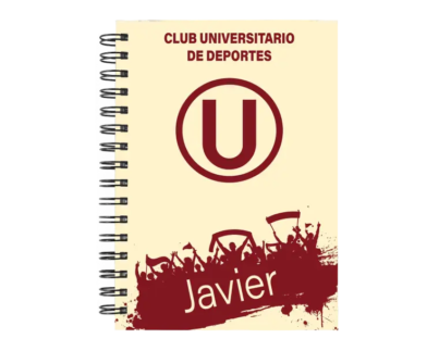 Cuaderno Universitario de Deportes personalizado M01 en tamaño A5 con tapas duras y hojas a elección