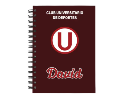 Cuaderno Universitario de Deportes personalizado M04 en tamaño A5 con tapas duras y hojas a elección