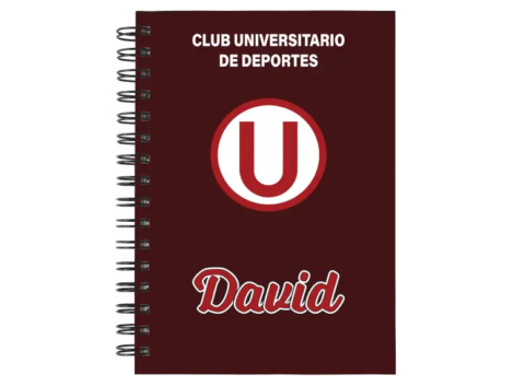 Cuaderno Universitario de Deportes personalizado M04 en tamaño A5 con tapas duras y hojas a elección