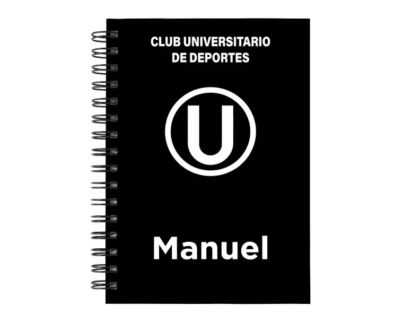 Cuaderno Universitario de Deportes personalizado M05 en tamaño A5 con tapas duras y hojas a elección