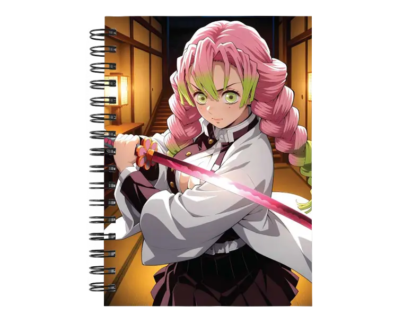 Cuaderno Mitsuri Kanroji personalizado M02 en tamaño A5 con tapas duras y hojas a elección