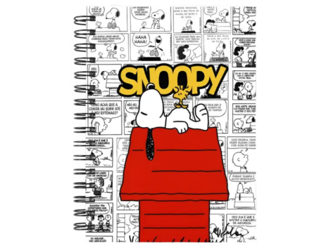 Cuaderno Snoopy personalizado M04 en tamaño A5 con tapas duras y hojas a elección