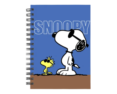 Cuaderno Snoopy personalizado M05 en tamaño A5 con tapas duras y hojas a elección