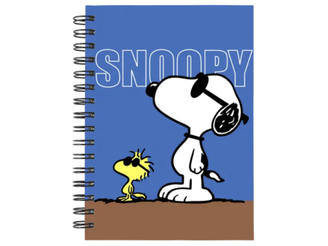Cuaderno Snoopy personalizado M05 en tamaño A5 con tapas duras y hojas a elección