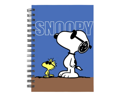 Cuaderno Snoopy personalizado M05 en tamaño A5 con tapas duras y hojas a elección