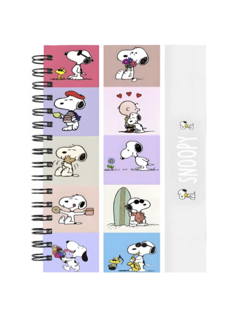 Cuaderno Snoopy personalizado M06 en tamaño A5 con tapas duras y hojas a elección