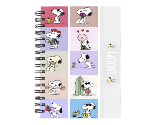 Cuaderno Snoopy personalizado M06 en tamaño A5 con tapas duras y hojas a elección