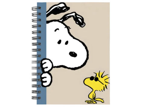 Cuaderno Snoopy personalizado M07 en tamaño A5 con tapas duras y hojas a elección