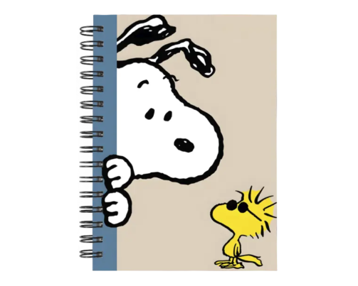Cuaderno Snoopy personalizado M07 en tamaño A5 con tapas duras y hojas a elección