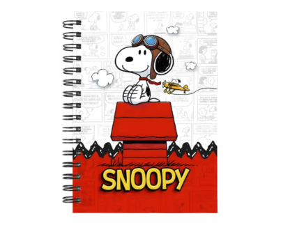 Cuaderno Snoopy personalizado M08 en tamaño A5 con tapas duras y hojas a elección