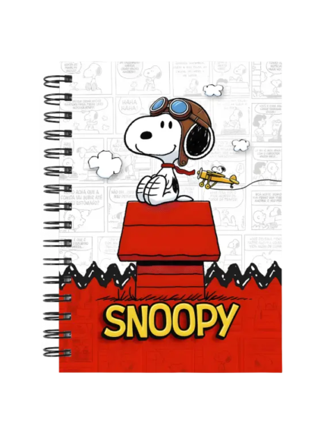 Cuaderno Snoopy personalizado M08 en tamaño A5 con tapas duras y hojas a elección
