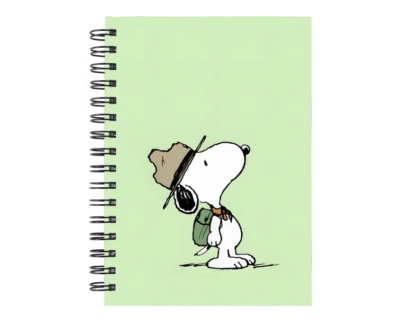 Cuaderno Snoopy personalizado M09 en tamaño A5 con tapas duras y hojas a elección
