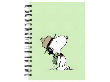 Cuaderno Snoopy personalizado M09 en tamaño A5 con tapas duras y hojas a elección