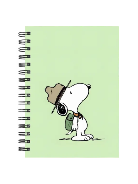 Cuaderno Snoopy personalizado M09 en tamaño A5 con tapas duras y hojas a elección