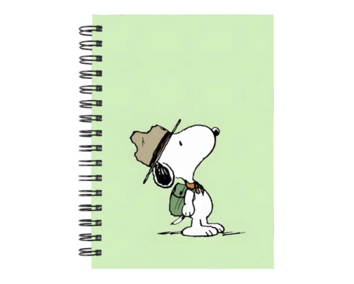 Cuaderno Snoopy personalizado M09 en tamaño A5 con tapas duras y hojas a elección