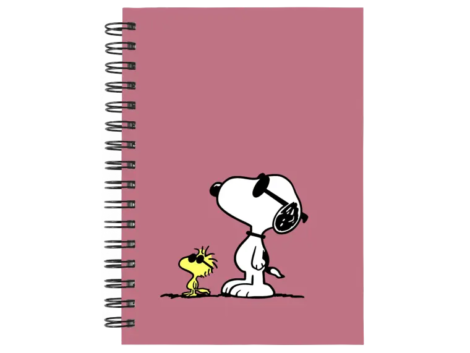 Cuaderno Snoopy personalizado M10 en tamaño A5 con tapas duras y hojas a elección