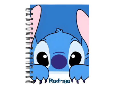 Cuaderno Stitch personalizado M04 en tamaño A5 con tapas duras y hojas a elección
