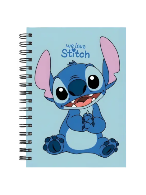 Cuaderno Stitch personalizado M05 en tamaño A5 con tapas duras y hojas a elección