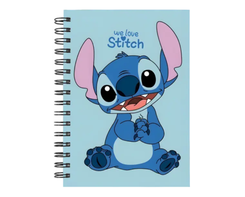 Cuaderno Stitch personalizado M05 en tamaño A5 con tapas duras y hojas a elección