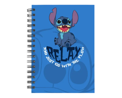 Cuaderno Stitch personalizado M08 en tamaño A5 con tapas duras y hojas a elección