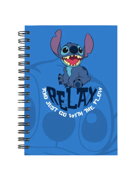 Cuaderno Stitch personalizado M08 en tamaño A5 con tapas duras y hojas a elección