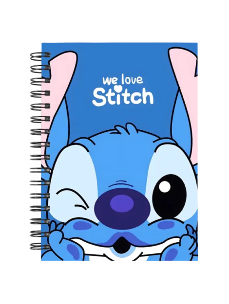 Cuaderno Stitch personalizado M09 en tamaño A5 con tapas duras y hojas a elección