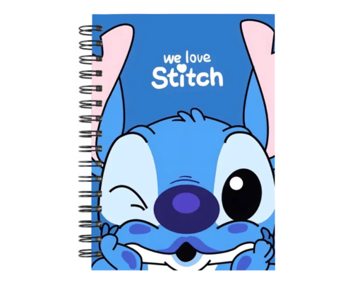 Cuaderno Stitch personalizado M09 en tamaño A5 con tapas duras y hojas a elección