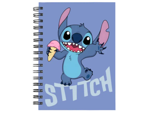 Cuaderno Stitch personalizado M10 en tamaño A5 con tapas duras y hojas a elección